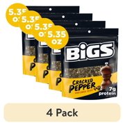 (4 pack) Bigs Keto Friendly Cracked Pepper Sunflower Seeds, 5.35 oz