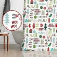 thumbnail image 2 of Colorful Christmas Shower Curtain for Kids Bathroom, Merry Xmas Ball Hanging Pine Tree Gift Bath Decorations, Love Peace Joy Holiday Bath Decor , Waterproof Cloth Curtain , Hooks Included, 2 of 5