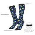 thumbnail image 5 of Bingfone Compression Socks for Women and Men Long Socks for Running Athletic Cycling Nurse-Lemons And Chili, 5 of 8