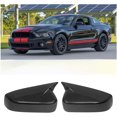 thumbnail image 2 of Compatible con Ford Mustang 2010-2014, pegatina para coche, cubierta de espejo retrovisor lateral, caja de visión trasera, embellecedor de fibra de carbono(Gloss Black), 2 of 3
