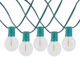 thumbnail image 6 of Novelty Lights 25 Feet Warm White LED G40 Globe Plastic Shatterproof Outdoor Patio String Lights, Green Wire, 6 of 7