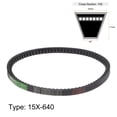 thumbnail image 2 of Uxcell Cogged V Belts 712mm Outside Circumference 15mm Width Rubber Drive Belt, 2 of 6