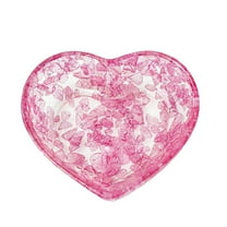 Cheapark Transparent Heart-Shaped Resin Bowl - Decorative Patterned Dish, Elegant Valentines Gift Day Home Decor & Serving Ware