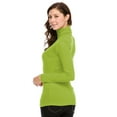 thumbnail image 2 of Vivian's Fashions Top - Turtle Neck Top (Lime, Large), 2 of 3
