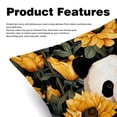 thumbnail image 2 of Panda Sunflower Decorative Bed Pillow Covers Throw Pillows Set with Unique Patterns for all Occasions - 16x16, 18x18, 20x20 inches - 2 Pack Pillow Inserts Included, 2 of 6
