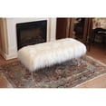 thumbnail image 3 of Vanity Bench with White Faux Fur and Clear Acrylic Legs, 3 of 3