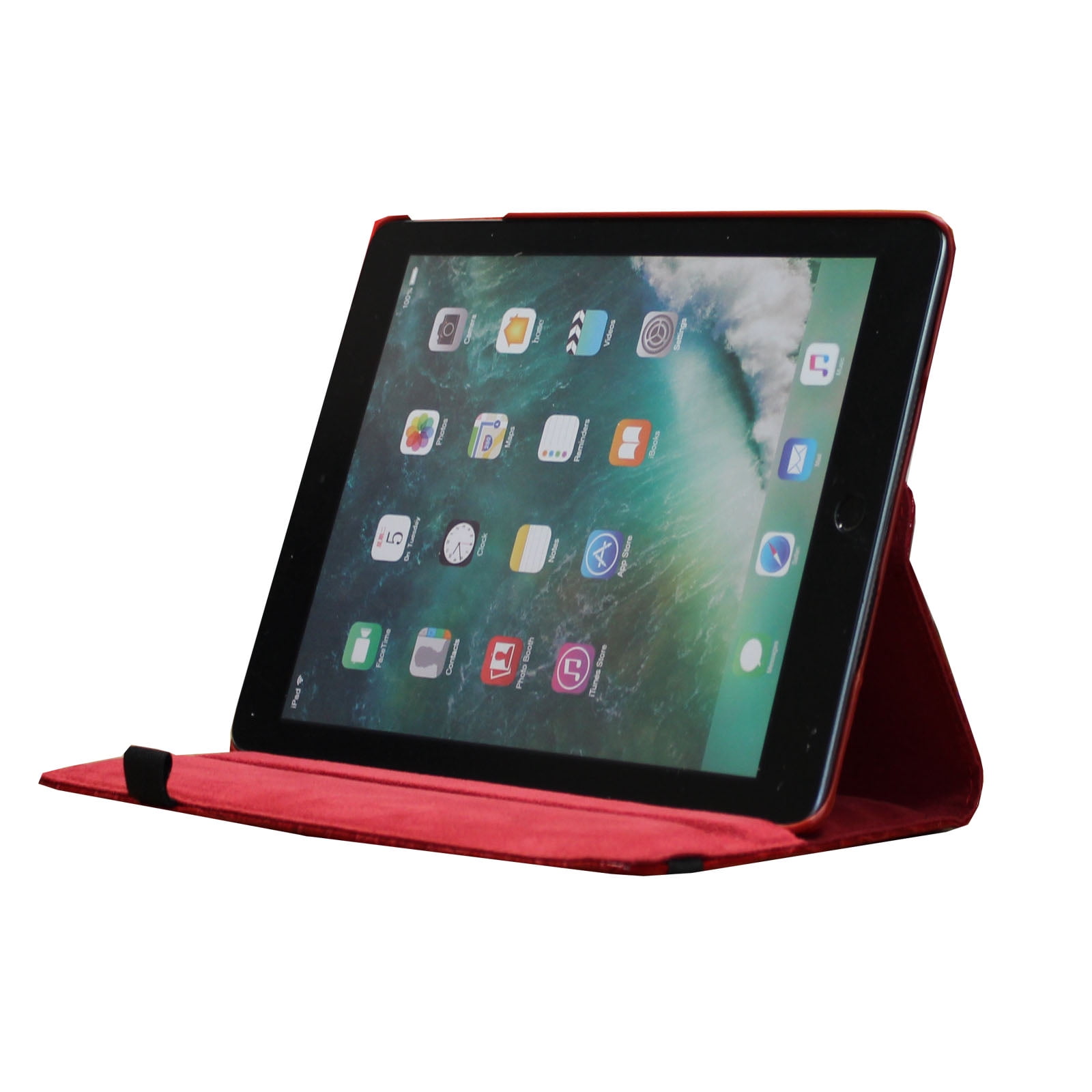 JYtrend Smart Case for iPad 5th / 6th Generation with Pencil Holder, Rotating Stand Magnetic Auto Wake Up/Sleep Cover for 2017 / 2018 iPad 9.7 Model A1893 A1954 A1822 A1823 (Crocodile)