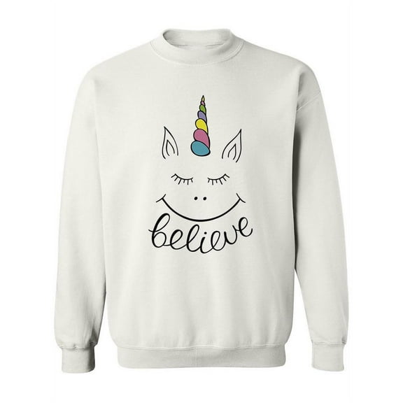 Believe In Unicorn. Sweatshirt Women -Image by Shutterstock, Female 5X-Large