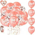 thumbnail image 7 of 30pcs 80th Birthday Party Balloons Eighty Birthday Latex Confetti Balloons with 2 Ribbons, 12Inch Rose Gold, 7 of 7