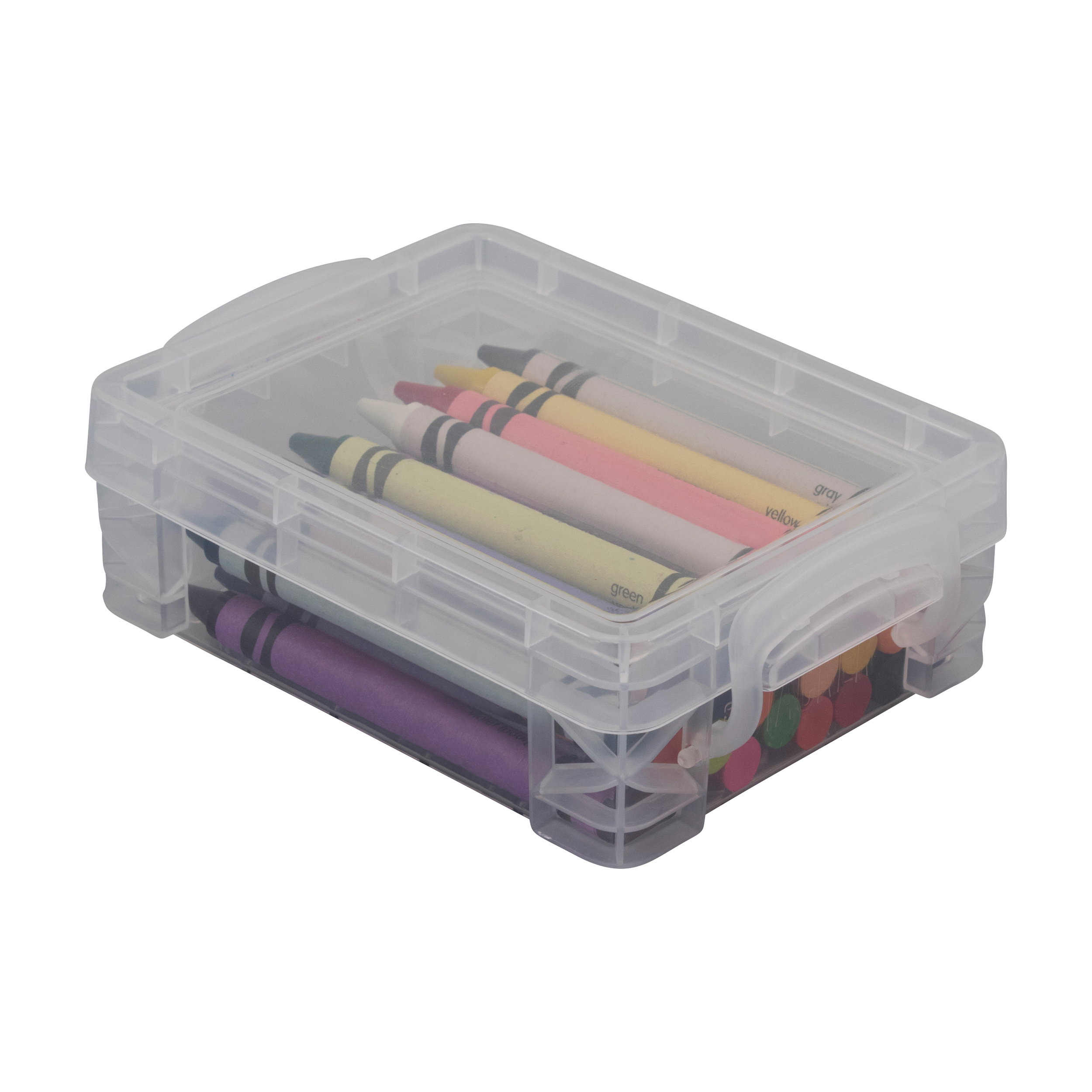 Super Stacker® Plastic Crayon Box, Clear