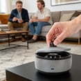 thumbnail image 5 of Rechargeable Ashtray with Automatic Absorption Function,Negative Ion Smoke Odor Eliminator for Indoor,Portable Wireless Desktop Ash Tray for Home Car,Aromatherapy Function Modern White Gray Style, 5 of 5