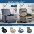 thumbnail image 6 of KINCAM Recliner Chair Slipcovers, 3 Pieces Stretch Recliner Couch Covers Reclining Sofa Slipcover, Light Gray, 6 of 11