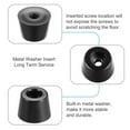 thumbnail image 4 of Uxcell 4pcs Rubber Feet Bumpers Pads with a metal washer Black 23x18x16mm, 4 of 5