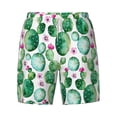 thumbnail image 4 of Lsque Mens Swim Trunks Cactus Plants Pattern - Bathing Suit Compression Liner - Beach Swim Shorts Swimwear - (S-3XL) - Stretch Quick Dry -Small, 4 of 9
