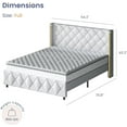 thumbnail image 7 of Catrimown Full Size Bed Frame, Upholstered Platform Bed Frame with Wingback Headboard, Beige, 7 of 7