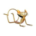 thumbnail image 2 of Wine Rack Cat Shape Statue Artwork Metal Statuette Decoration Modern Animal Modeling Craft Wine Holder, 2 of 23