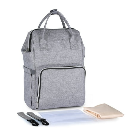 Diaper Bag Backpack Large Capacity Multi Function Waterproof Polyester Baby Clothes Ny Milk Powder Bottle Travelling Storage With 6