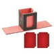 thumbnail image 4 of Caja organizadora de barajas de cartas duradera con 2 divisores, contenedor protector transparente rojo, 4 of 9