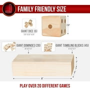 Bolaball: Giant Games Outdoor Activity Set w/ 6 Jumbo Dice, 45 Tumbling Blocks & 28 Dominoes