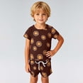 thumbnail image 4 of Baby Boy Outfits Graphic Print Short Sleeve Crew Neck T-Shirt Top And Shorts 2 Piece Daily Wear Boys' Clothing Sets Size 9-12 Months, 4 of 9
