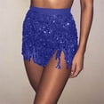 thumbnail image 3 of IQOGKRN Women's Sequin Tassel Skirt Sparkly Fringe Skirt for Women Glitter Festival Party Skirts Blue One Size, 3 of 5