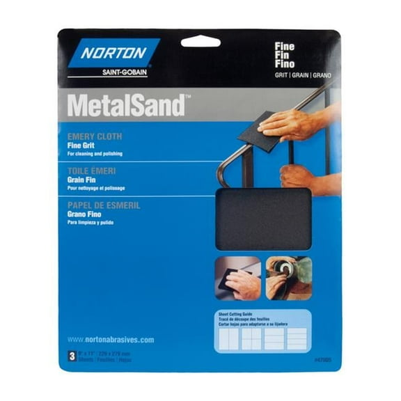 100 Gauge Emery Cloth, Pack of 3