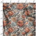 thumbnail image 5 of Soimoi Japan Crepe Satin Orange Fabric By the Yard - 54 Inch Wide - Rose Floral Pattern Textile - Romantic and Delicate Designs for Stylish Projects Printed Fabric, 5 of 6