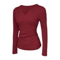 thumbnail image 4 of EDFBUYKRS Womens Plus Size Tops Tunic Long Sleeve Crew Neck Shirts Casual Soft Blouse L, 4 of 5
