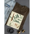 thumbnail image 3 of Botanical Notes And Drawings T-Shirt Women -A. Descubes Designs, Female XX-Large, 3 of 4
