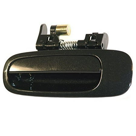 Left Driver Rear Door - 98-02 Corolla Prizm Rear Black Outside Outer Exterior Door Handle Left Driver, Brand New By Aftermarket Auto Parts