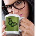 thumbnail image 2 of 3dRose, One Pretty Green and Brown Butterfly On A Lightly Swirled Background, 11oz Mug, 2 of 7