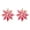 Pink, variant on HUANLEDASH 1 Pair Snowflake Shape Stud Earrings Shining Rhinestones Inlaid Alloy Women Ear Studs Fashion Jewelry Gift