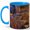 Blue, variant on Cozy Moon Bedroom 11oz Ceramic Mug, Reading Room Night Art