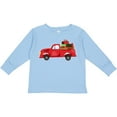 thumbnail image 3 of Inktastic Christmas Red Vintage Truck with Presents Boys or Girls Long Sleeve Toddler T-Shirt, 3 of 5