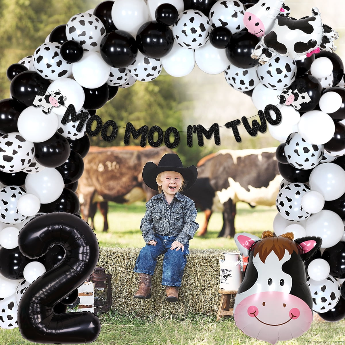  Moo Moo Im Two Farm Cow 2nd Birthday 2 Years Old Kid Toddler  PopSockets Swappable PopGrip : Cell Phones & Accessories