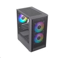thumbnail image 1 of Black aluminum alloy mid-tower computer case, 1 of 5