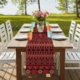 thumbnail image 4 of Table Runners 120 Inches Long Dress Scarves, Red Boho Southwestern Farmhouse Coffee/Dining/Kitchen Table Runner for Living Room, Farmhouse Aztec Tribe Ethnic Motifs 13x120 Inch, 4 of 9