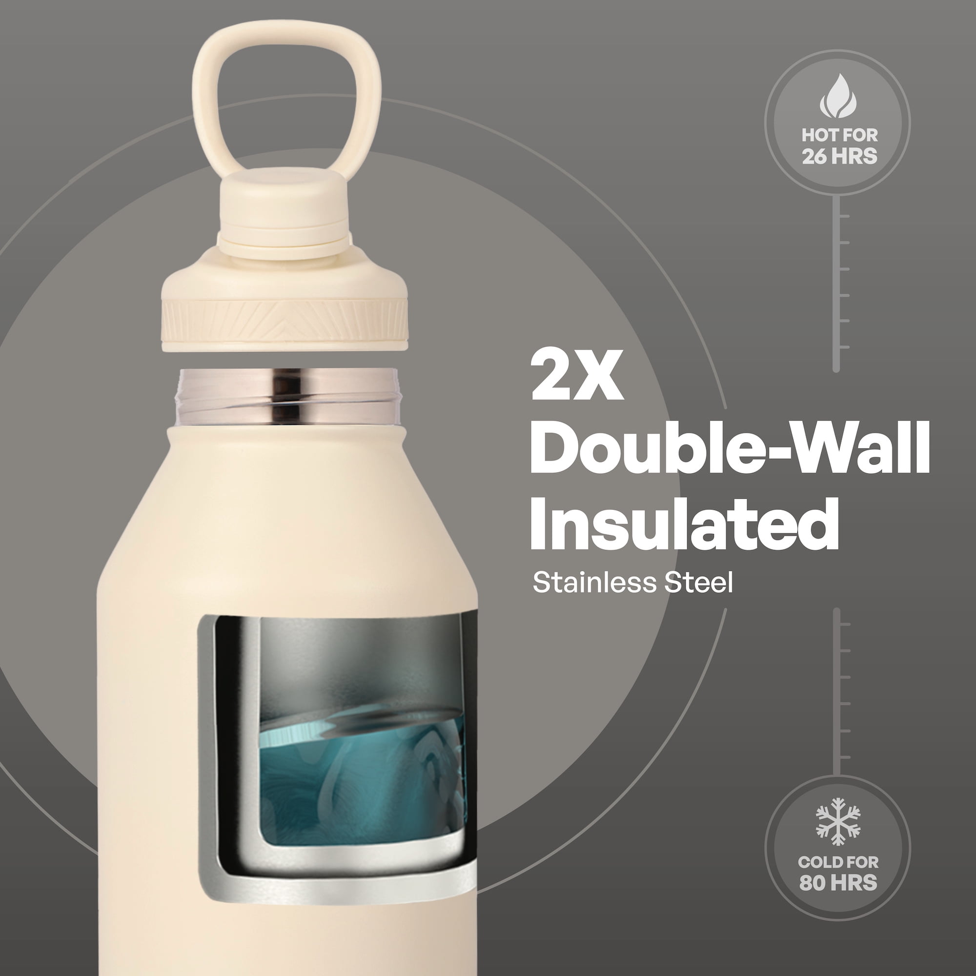 TAL 64oz Stainless Steel Ranger Pro Water Bottle, Cream