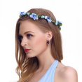 thumbnail image 4 of KUIZAP Green Leaf Small Cherry Flower Round Hair Hoop(rose red), 4 of 6