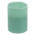 thumbnail image 2 of Northlight Flameless LED Lighted 3-Wick Flickering Wax Pillar Candle - 8" - Sage Green, 2 of 8
