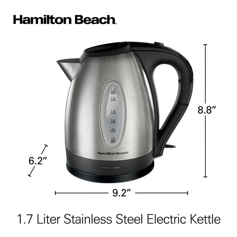Hamilton Beach Stainless Steel Electric Kettle, Tea & Water Kettle