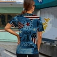 thumbnail image 3 of Lilgiuy Women Graphic T-shirt Independence Day Printed Tops Round Neck Short Sleeve Pullover Blouse, 3 of 4