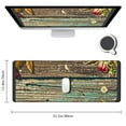 thumbnail image 2 of Gaming Mouse Pad Custom Design, Background with Hand Drawn Floral Wreath Image on Rustic Wood, 2 of 6