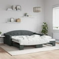 thumbnail image 1 of vidaXL Daybed with Trundle Light Grey 100x190 cm Fabric, 1 of 5