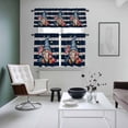 thumbnail image 5 of Independence Day Kitchen Curtains Valances and Tiers Set of 3 Retro Dwarf American Flag Black Stripes Abstract Star Tier Curtains and Valance with Rod Pocket for Small Windows, 27.5"x24", 5 of 9