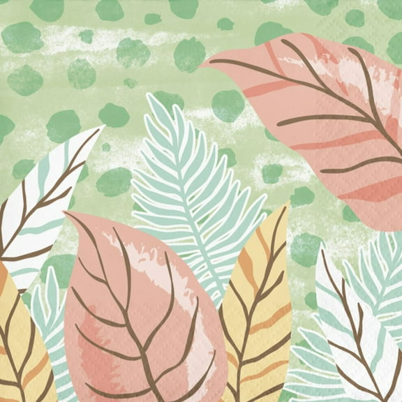 Safari Baby Paper Beverage Napkins 16 Per Pack