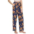 thumbnail image 2 of FORMRS Women's Pajama Pants with Pockets Soft Comfy Loungewear Sleep Bottom, Sizes S-2XL, Blue Christmas Gingerbread Pattern, 2 of 8