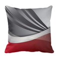 thumbnail image 4 of RYLABLUE Ensemble de 4 Taies d'Oreiller Modernes Abstraites Rayures Rouges Gris Noir Blanc Acrylique Gris Audacieux Housse de Taie d'Oreiller Housse de Coussin Déco Maison, 4 of 5