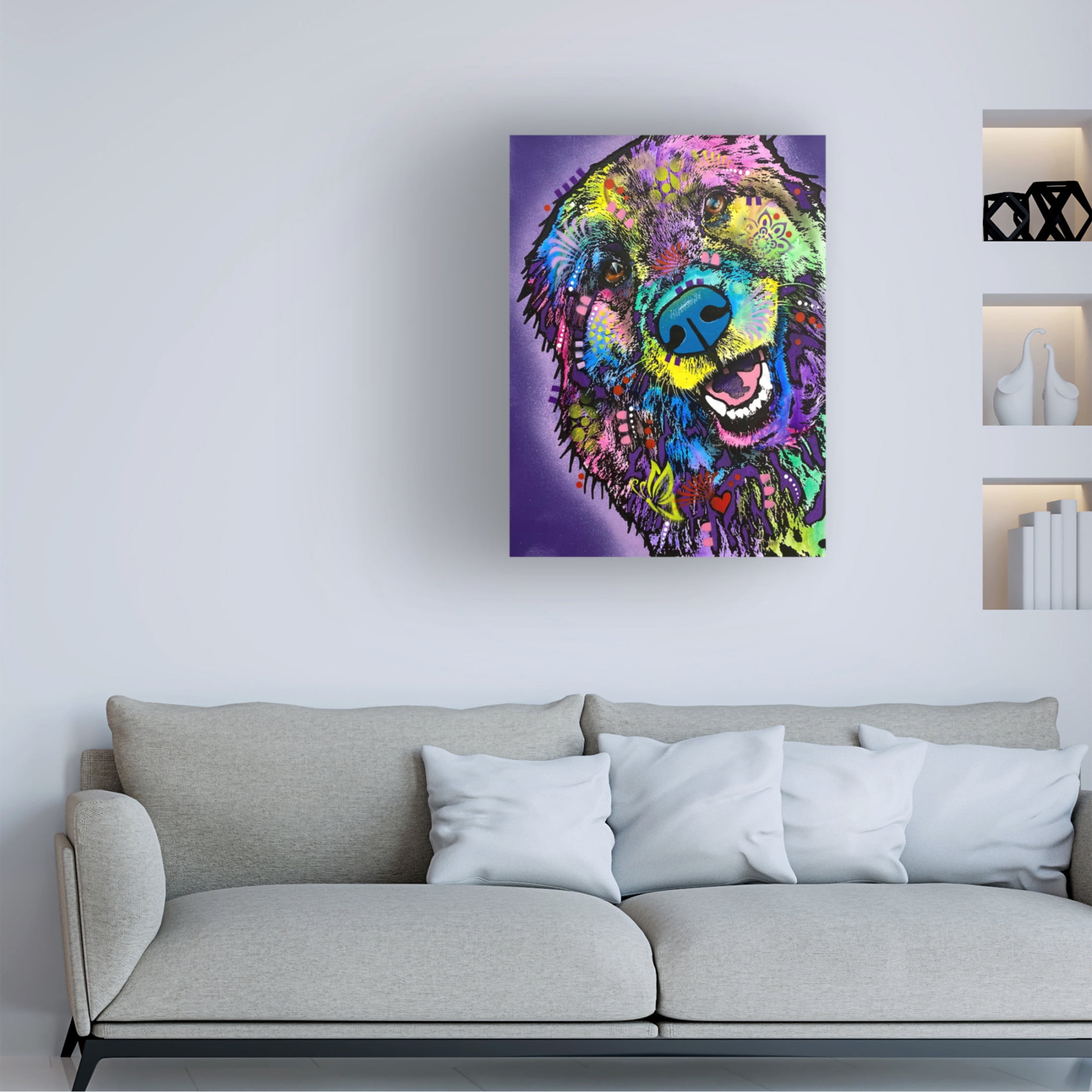 Canvas Wall Art - Dean Russo 'Floofer Fren' Wall Art for Living Room, Bedroom, or Office Décor by Trademark Fine Art - 24 x 32 Inches