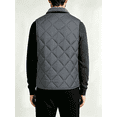 thumbnail image 2 of Men's Sherpa Fleece Lined Quilted Vest, V‑Neck Snap Button Sleeveless Warm Gilet Jacket with Pockets, Lightweight Insulated Waistcoat for Fall Winter Daily Wear, 2 of 7